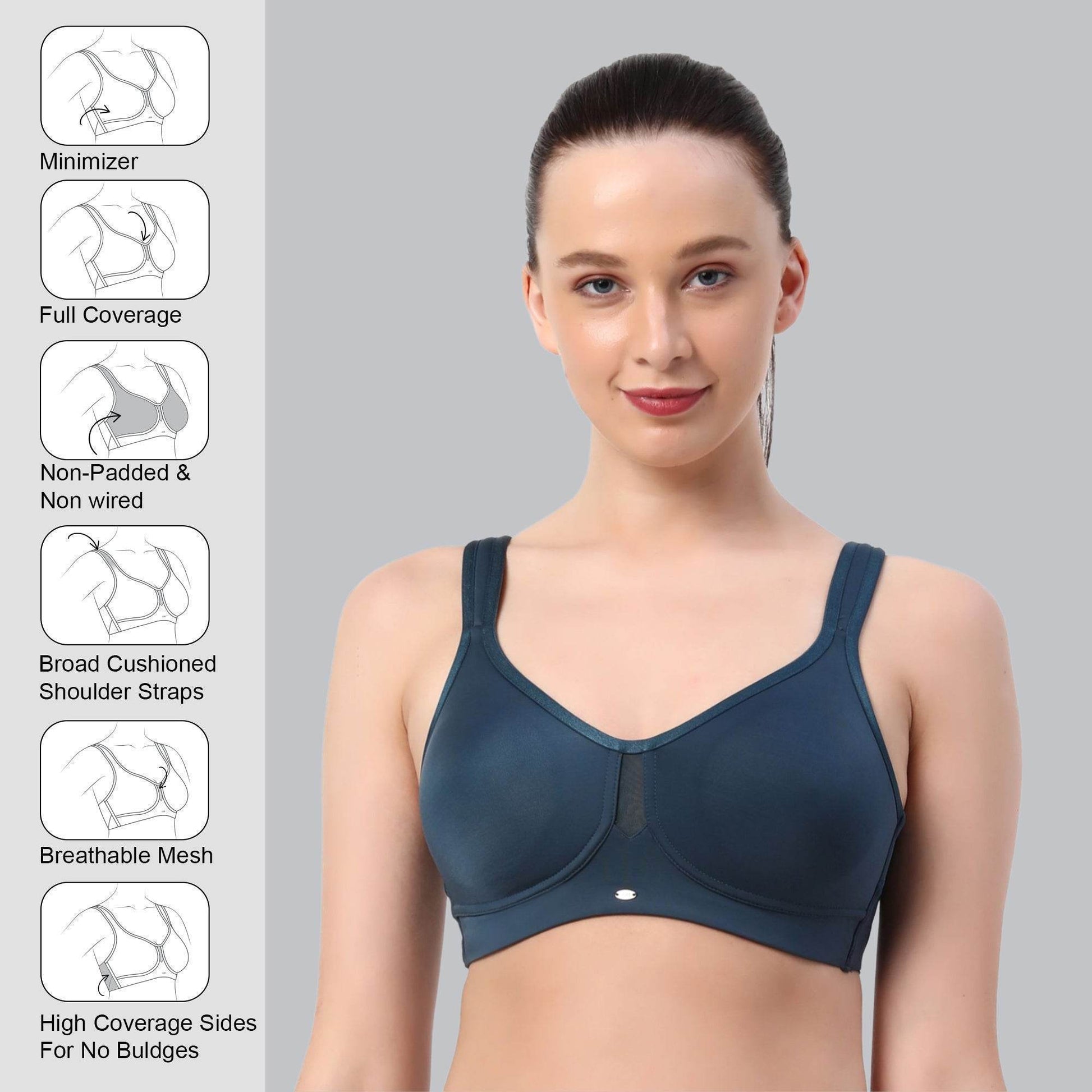 SOIE's Best-Selling Full Coverage Minimizer Bra: Ultimate Comfort, Flawless Fit (Non-Padded, Non-Wired)