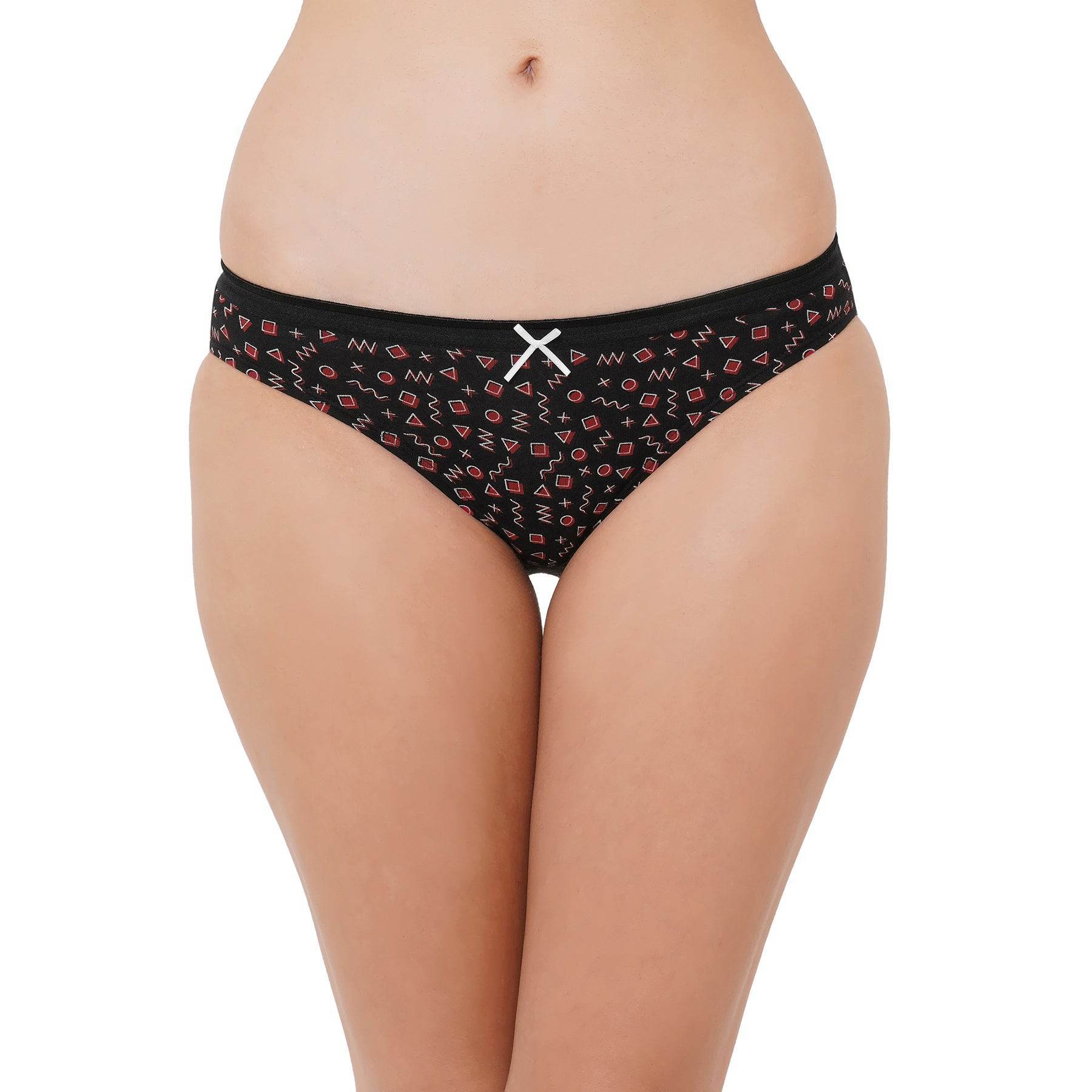 Comfortable Mid-Rise Cotton Stretch Brief Panty 3-Pack - Solid & Printed Styles Available