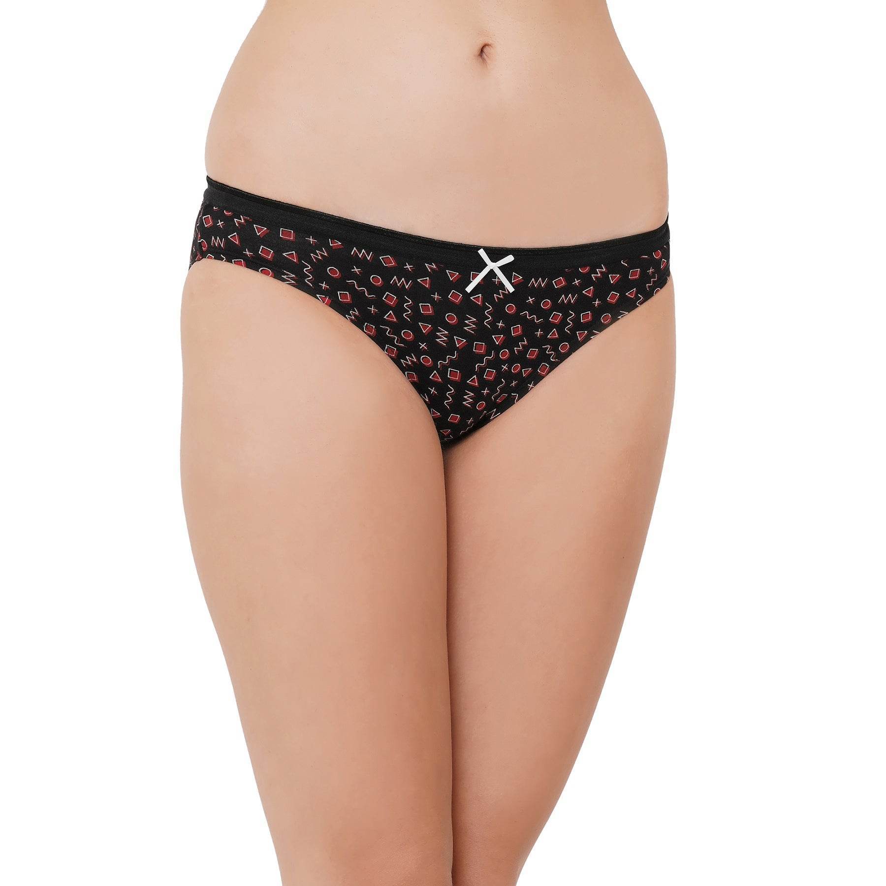 Comfortable Mid-Rise Cotton Stretch Brief Panty 3-Pack - Solid & Printed Styles Available