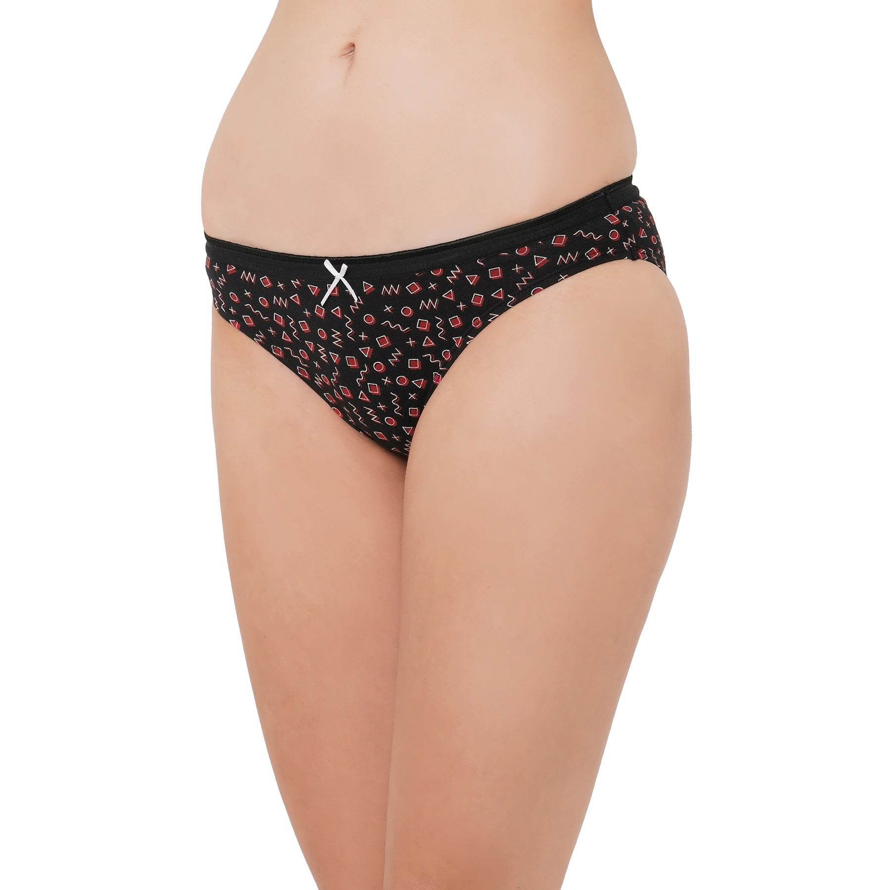 Comfortable Mid-Rise Cotton Stretch Brief Panty 3-Pack - Solid & Printed Styles Available