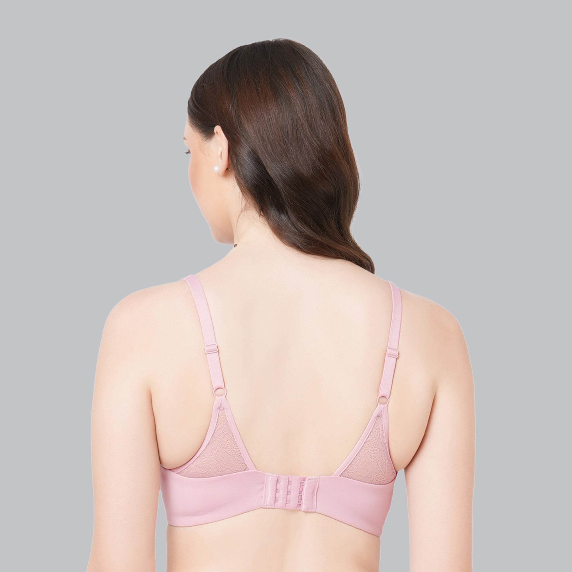 Luxurious Full Coverage Padded Non-Wired Bra with Elegant Lace Detailing - Ultimate Comfort & Support