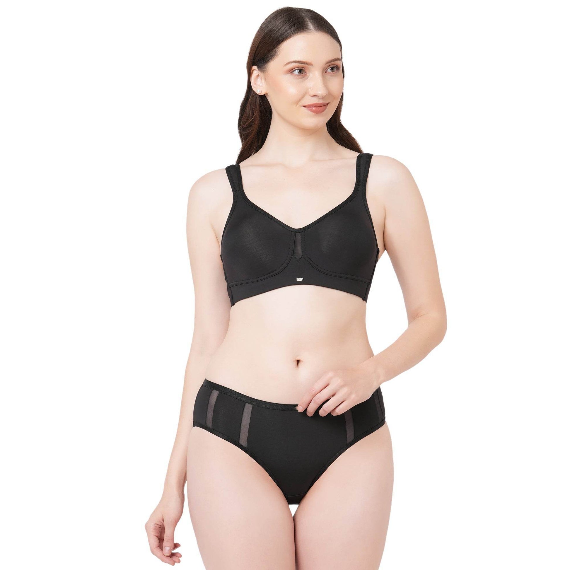 SOIE Full Coverage Minimiser Bra & High Waist Brief Set - Ultimate Comfort & Flawless Fit