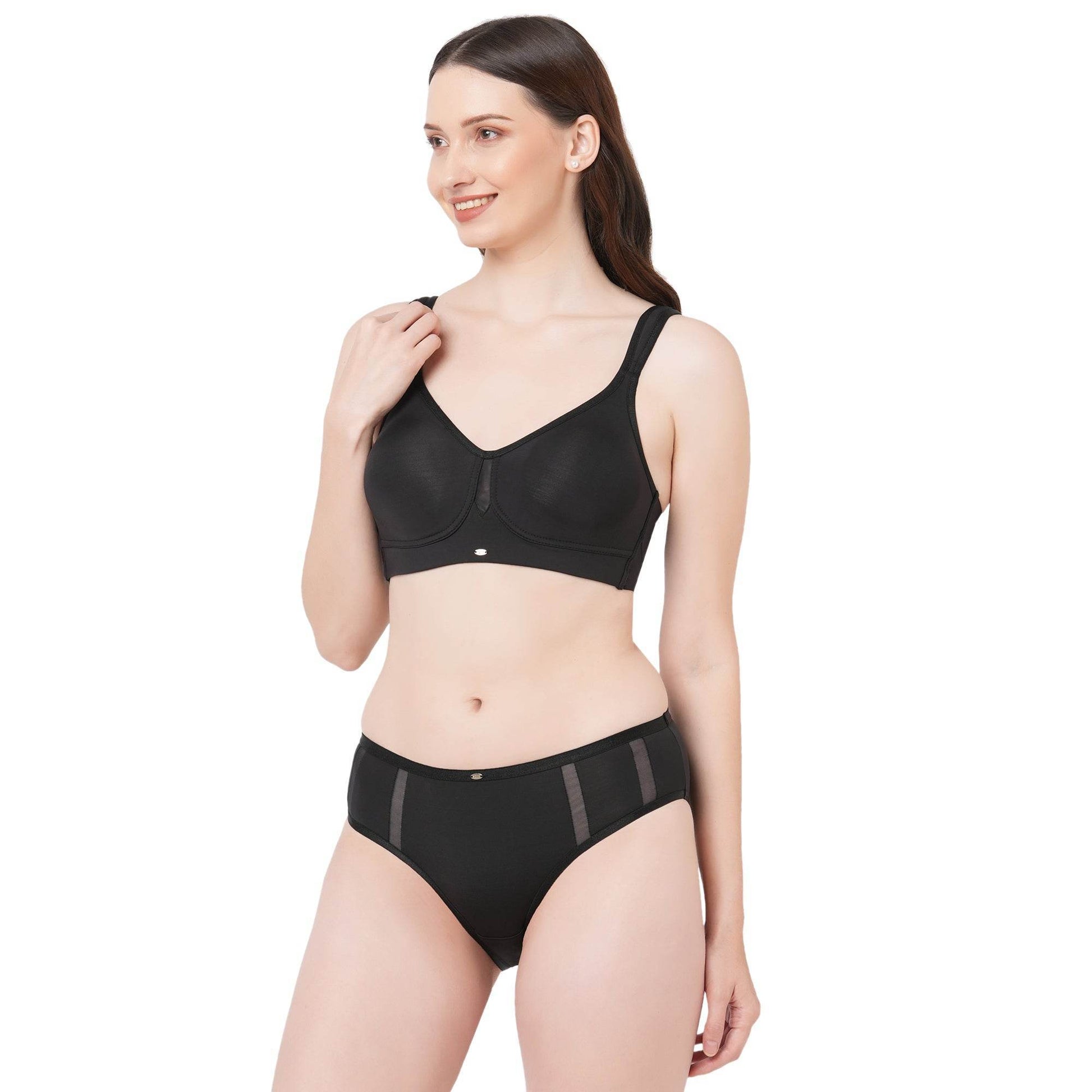 SOIE Full Coverage Minimiser Bra & High Waist Brief Set - Ultimate Comfort & Flawless Fit