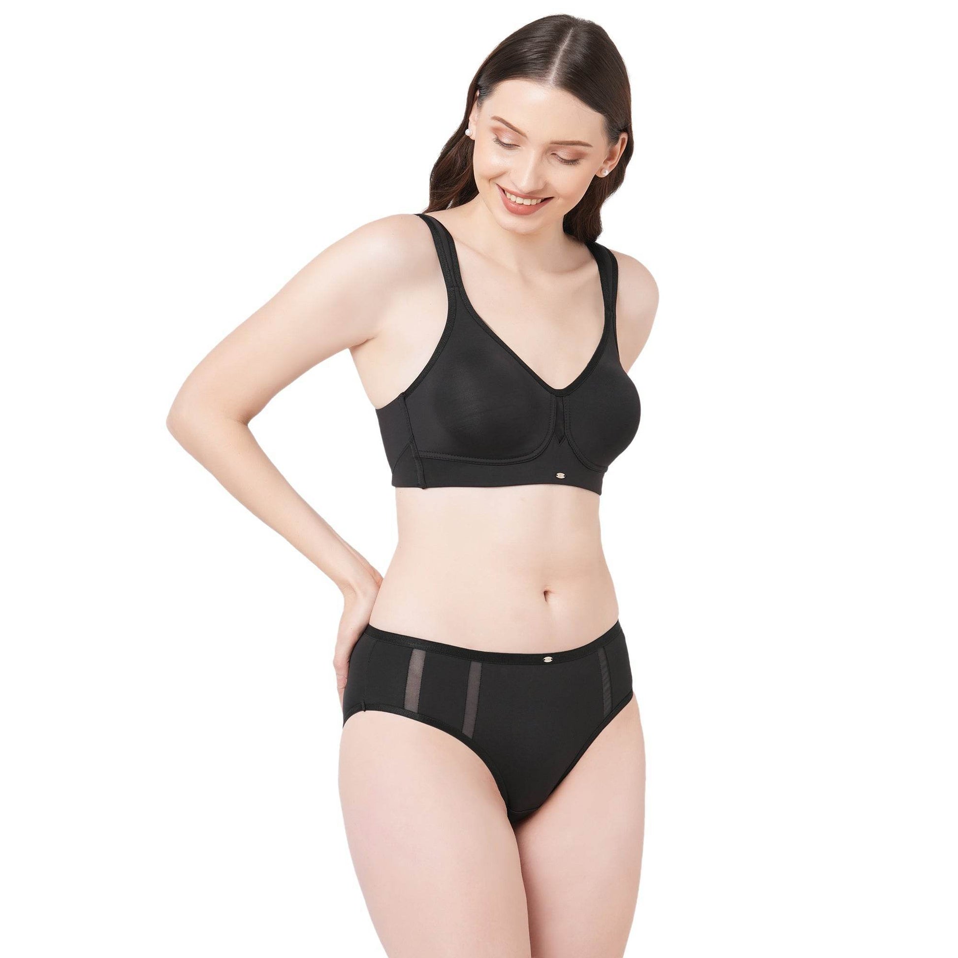 SOIE Full Coverage Minimiser Bra & High Waist Brief Set - Ultimate Comfort & Flawless Fit