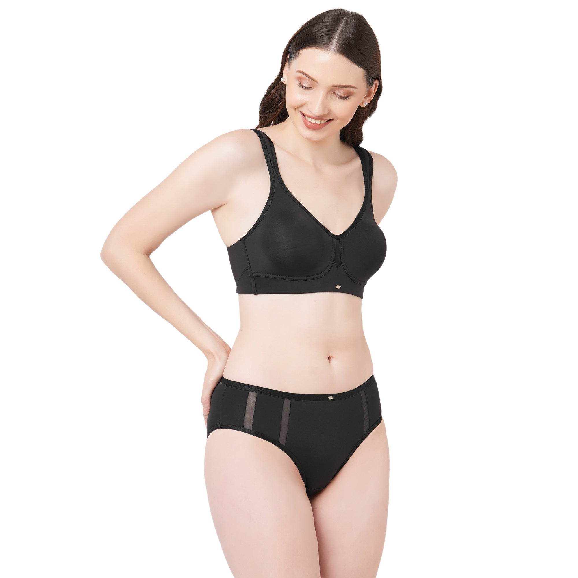 SOIE Full Coverage Minimiser Bra & High Waist Brief Set - Ultimate Comfort & Flawless Fit