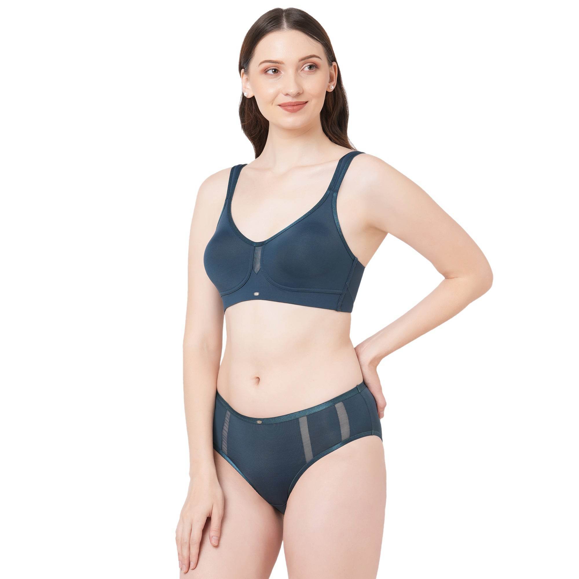 SOIE Full Coverage Minimiser Bra & High Waist Brief Set - Ultimate Comfort & Flawless Fit