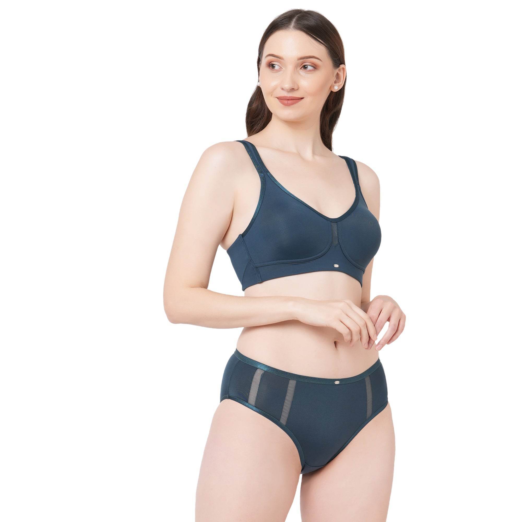 SOIE Full Coverage Minimiser Bra & High Waist Brief Set - Ultimate Comfort & Flawless Fit