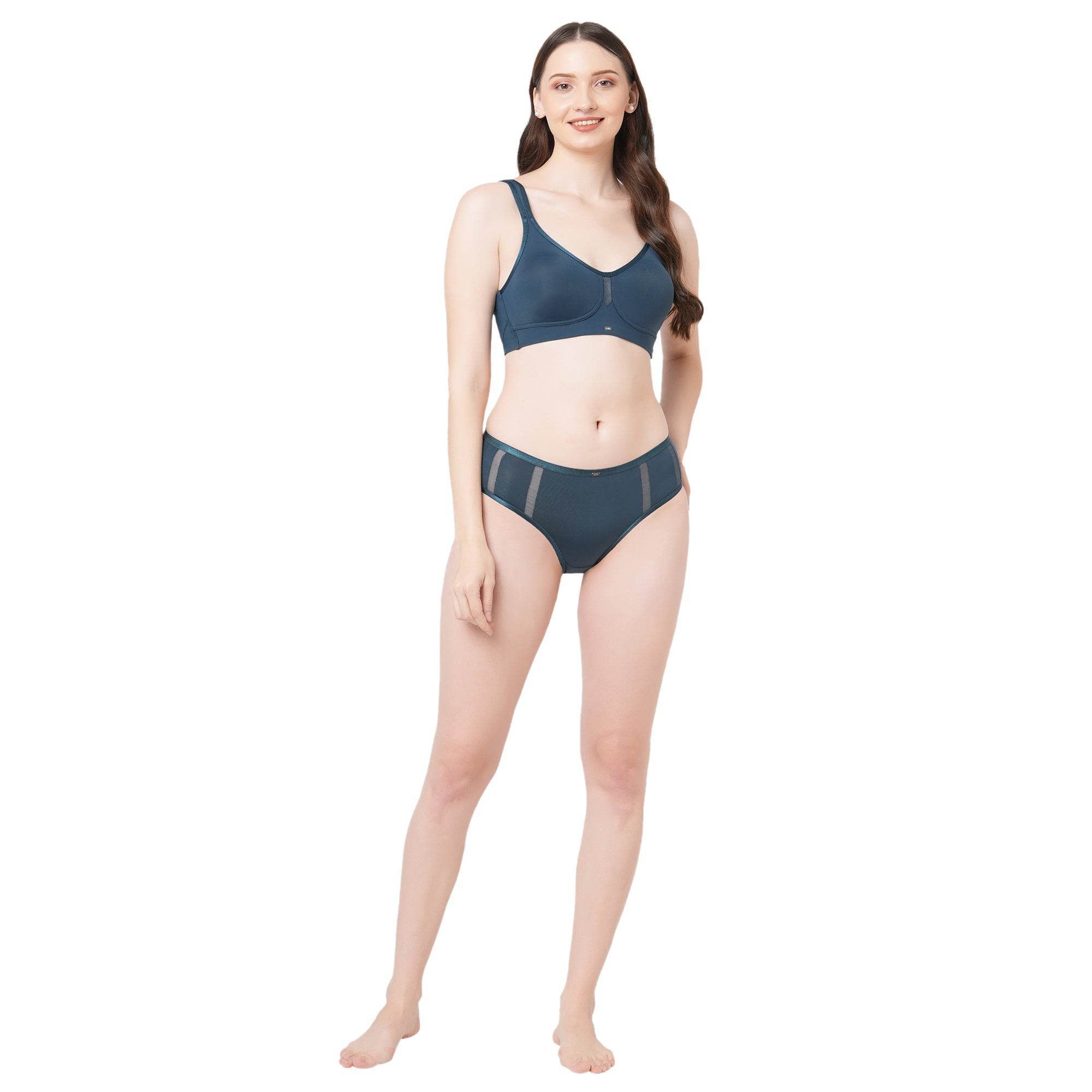 SOIE Full Coverage Minimiser Bra & High Waist Brief Set - Ultimate Comfort & Flawless Fit
