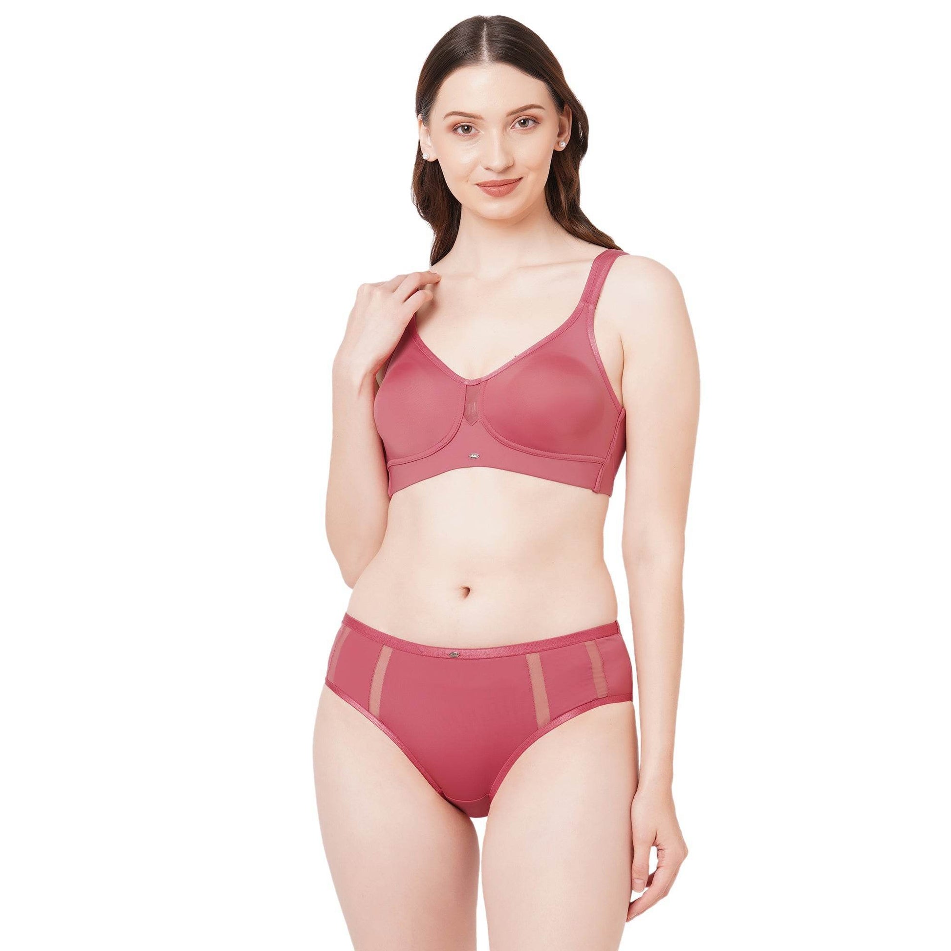 SOIE Comfort Full Coverage Minimiser Bra & High Waist Brief Set for a Slimmer Silhouette