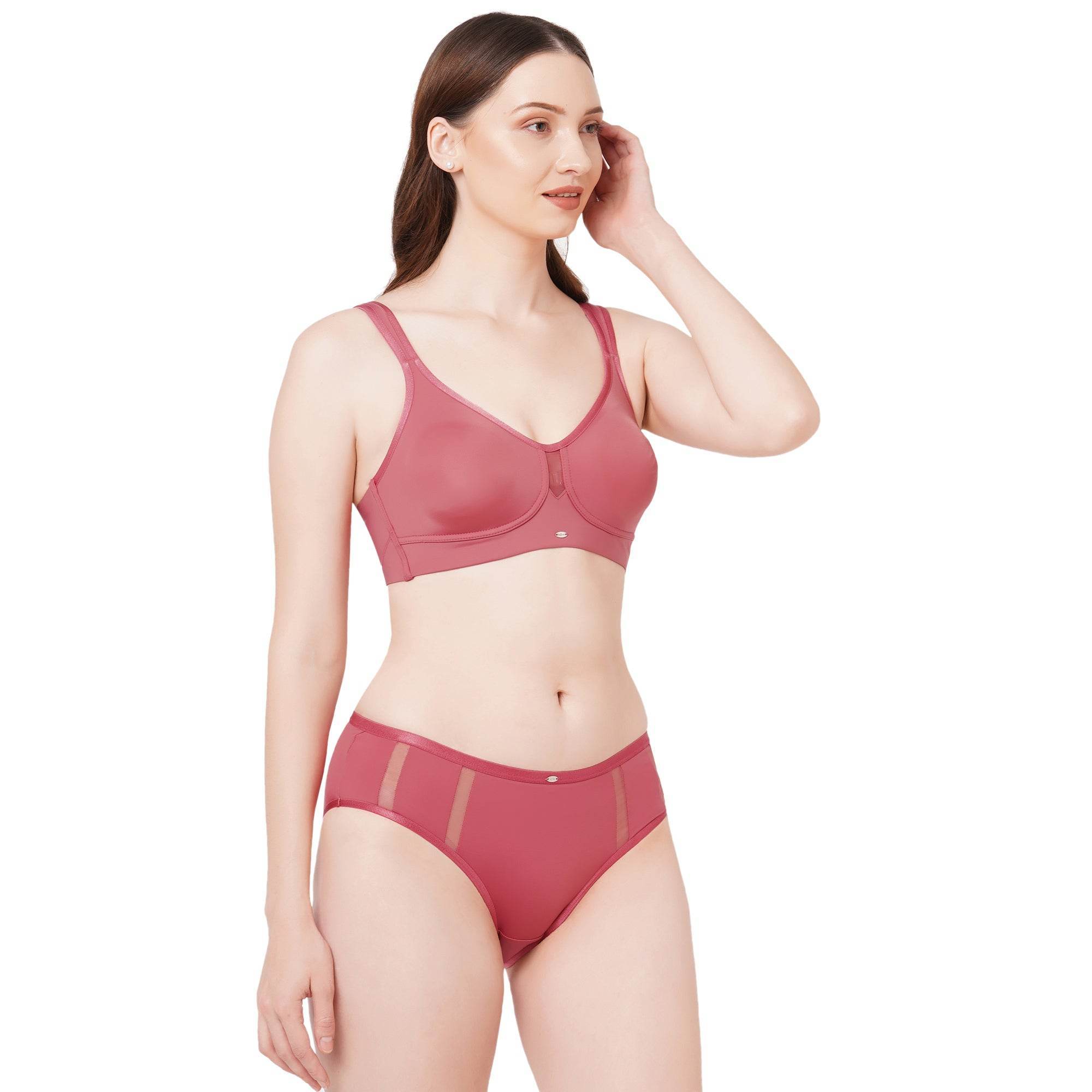 SOIE Comfort Full Coverage Minimiser Bra & High Waist Brief Set for a Slimmer Silhouette