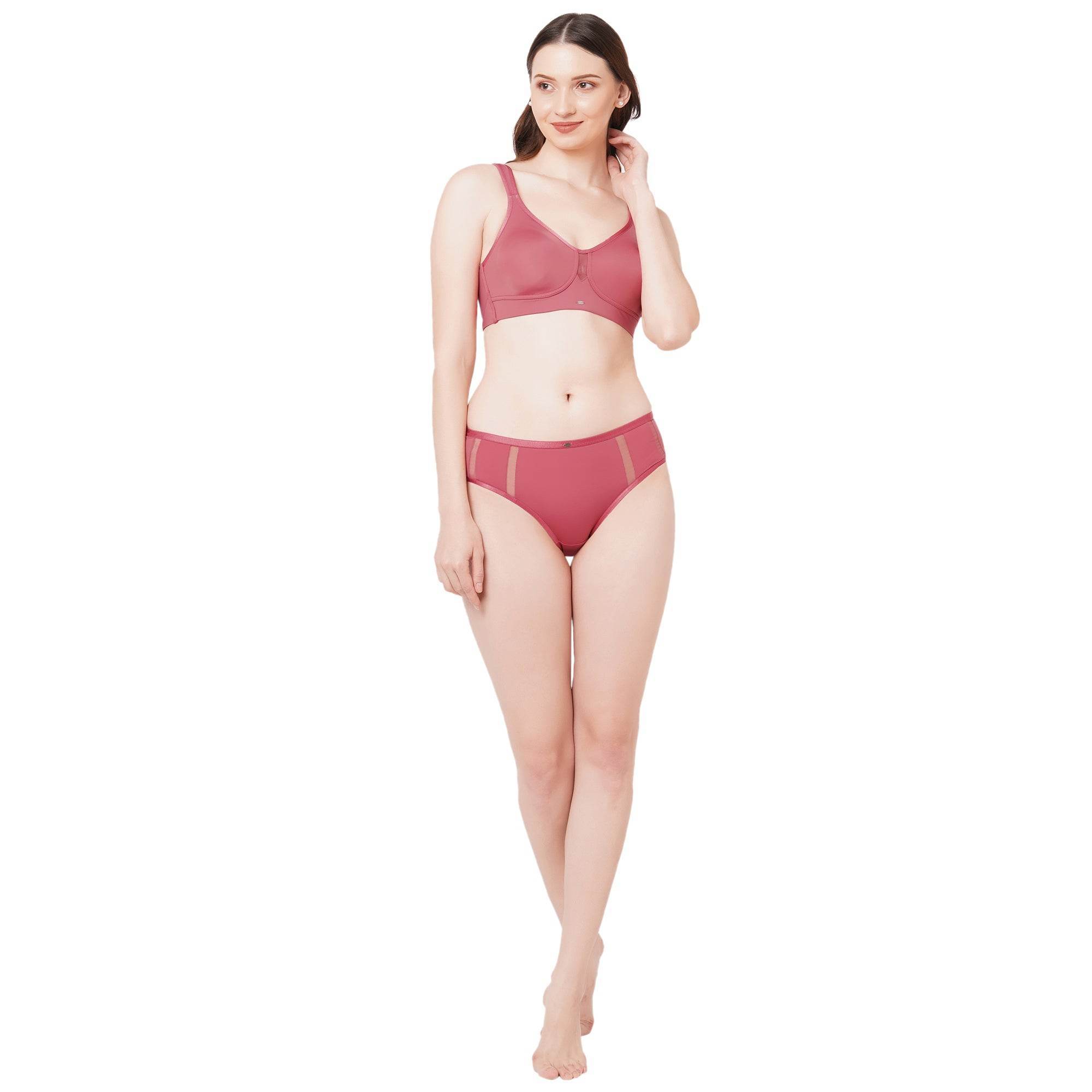 SOIE Comfort Full Coverage Minimiser Bra & High Waist Brief Set for a Slimmer Silhouette