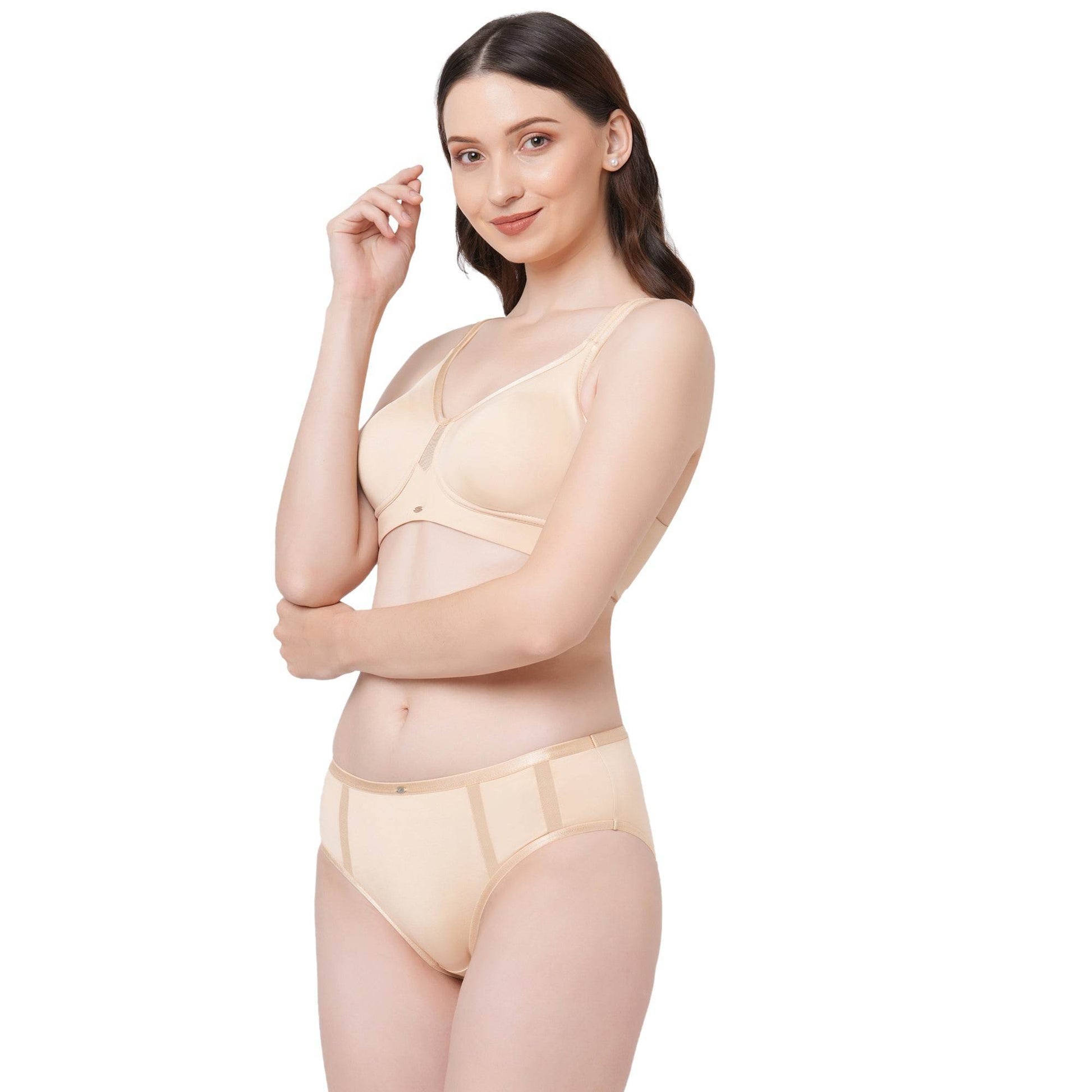 SOIE Full Coverage Minimiser Bra & High Waist Brief Set - Flawless Fit & Ultimate Comfort