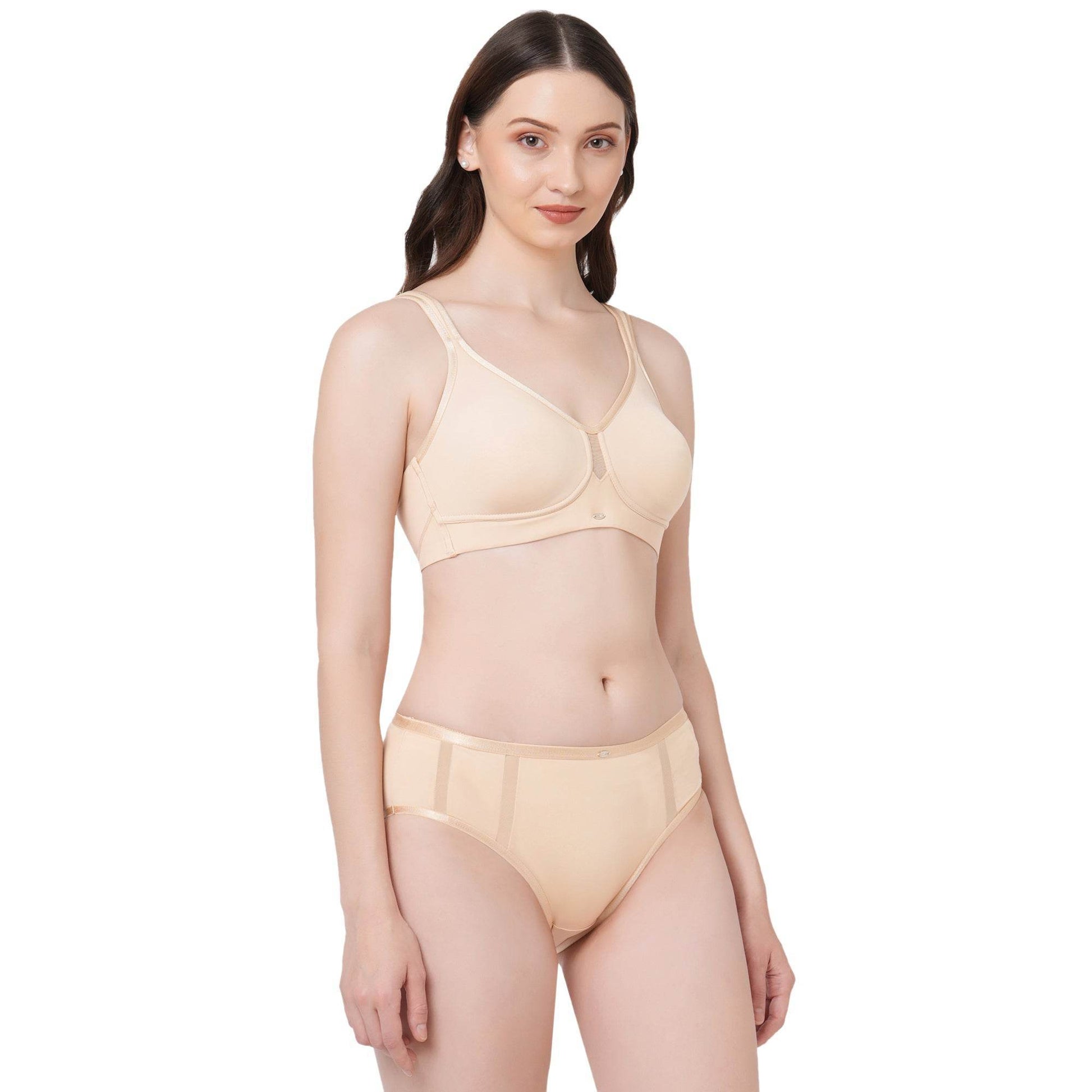 SOIE Full Coverage Minimiser Bra & High Waist Brief Set - Flawless Fit & Ultimate Comfort
