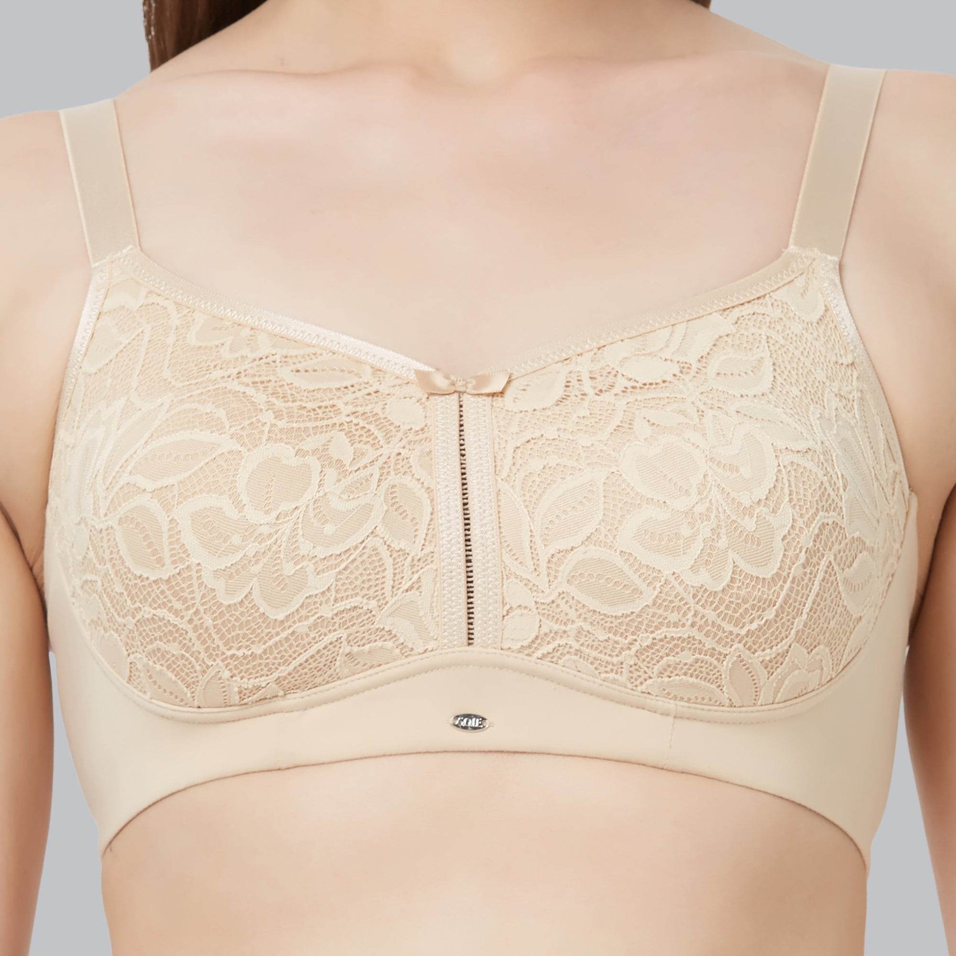 Elegant Non-Padded, Non-Wired Full Coverage Minimizer Lace Bra for Ultimate Comfort & Support