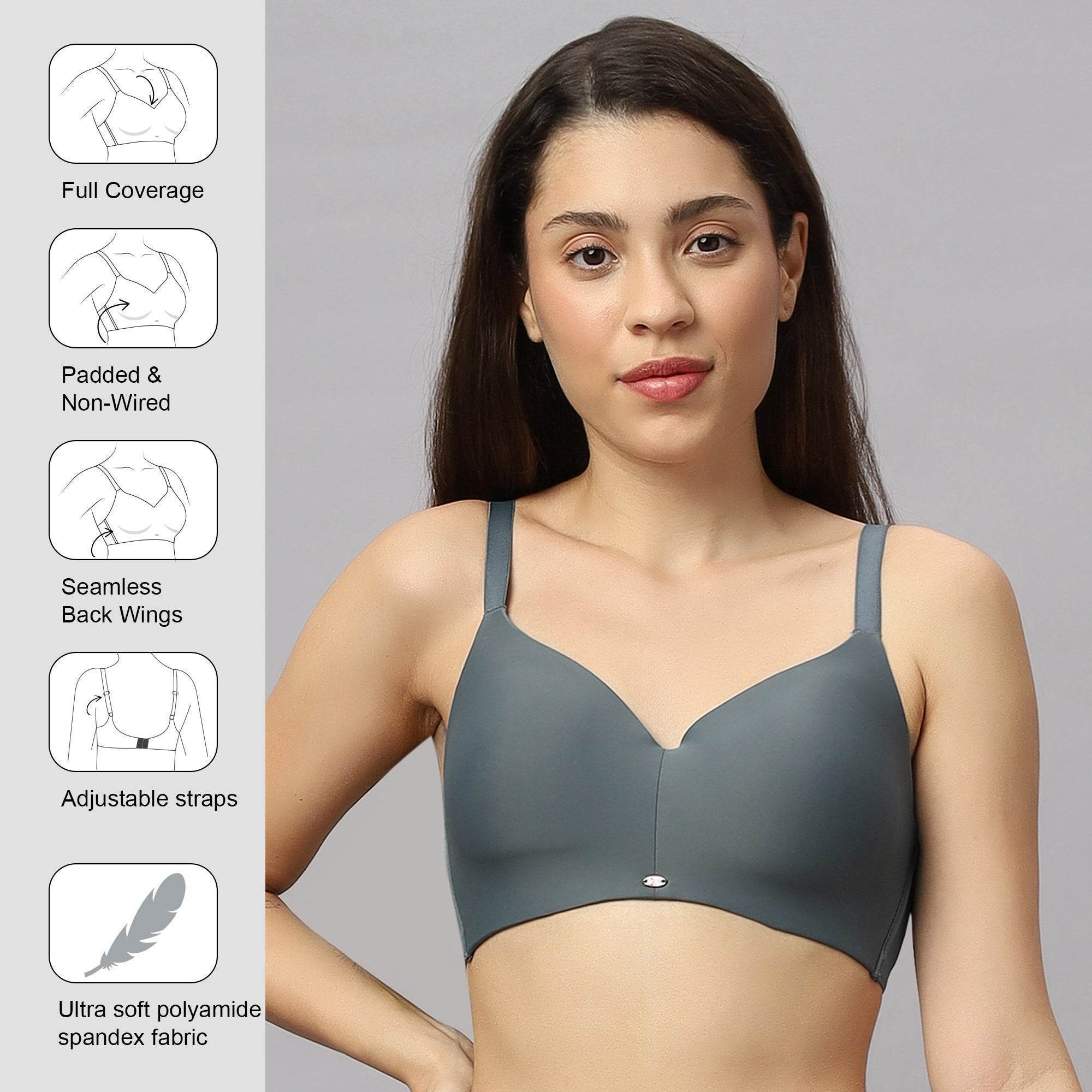 Experience Ultimate Comfort: Full Coverage, Padded, Non-Wired Ultrasoft Seamless Bra