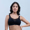 Luxe Comfort: Full Coverage Padded Non-Wired Bra with Elegant Lace Detailing
