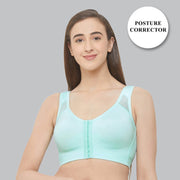 ComfortFit Front Closure Full Coverage Non Padded Wirefree Bra for Posture Correction