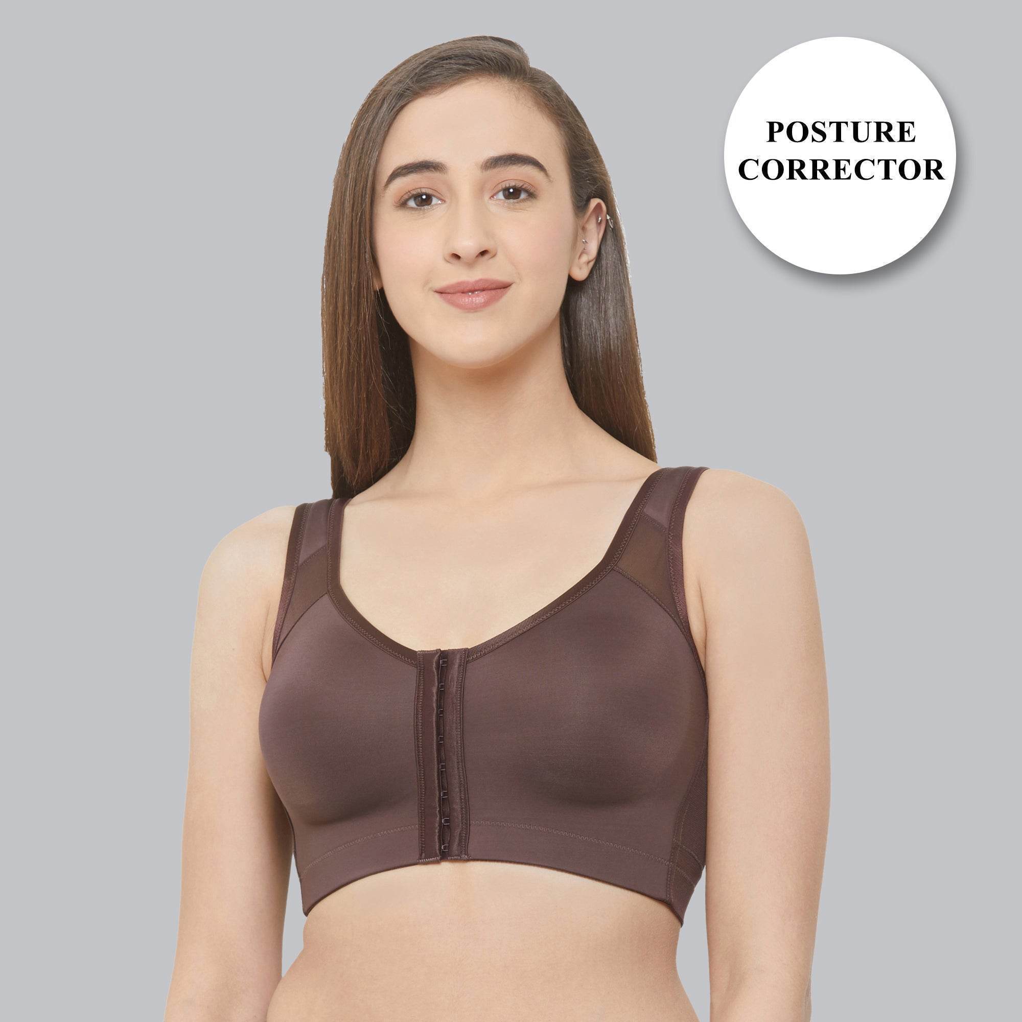 Ultimate Comfort Front Closure Full Coverage Non-Padded Non-Wired Bra for Posture Support