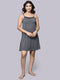 Inner Sense Solid Shoulder Straps Organic Cotton Nightdress with Hairband