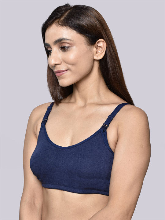 Inner Sense Pack of 2 Organic Cotton Antimicrobial Women Feeding Bra