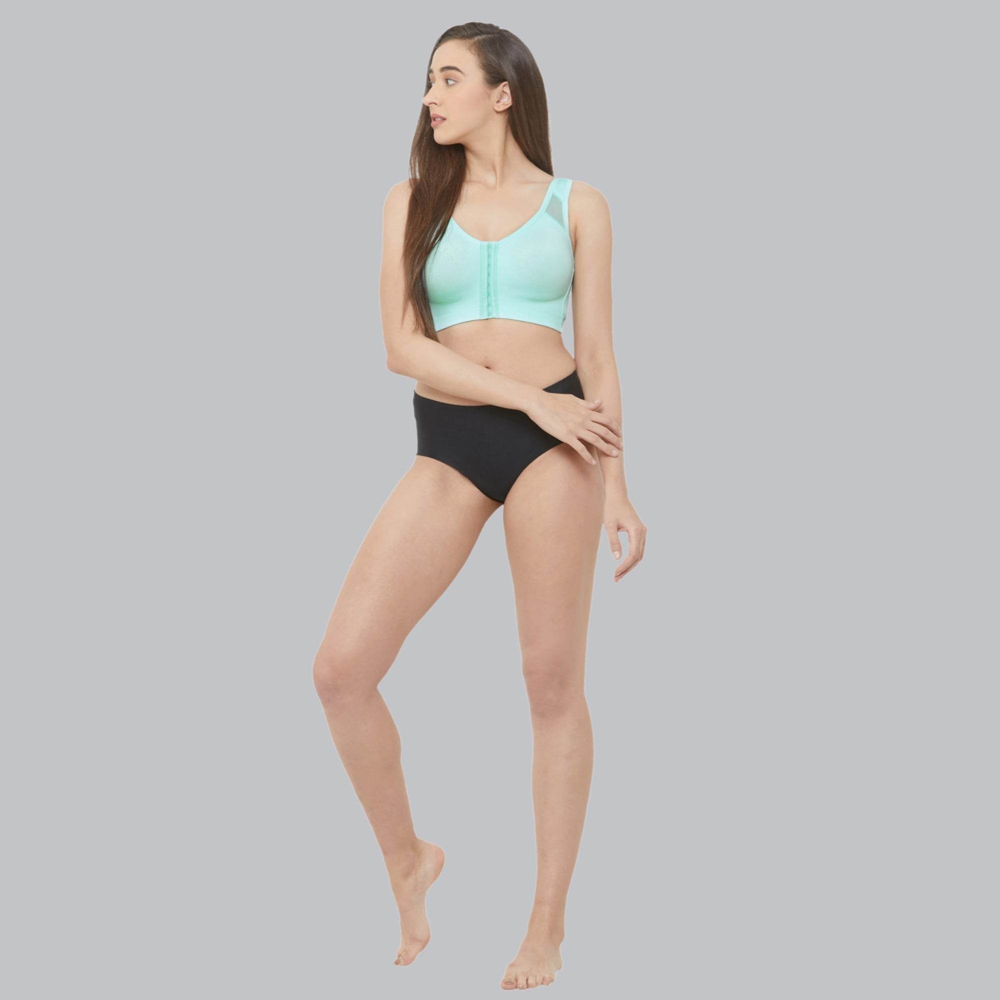 ComfortFit Front Closure Full Coverage Non Padded Wirefree Bra for Posture Correction