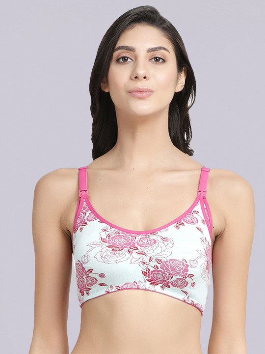 Inner Sense Pack of 2 Organic Cotton Antimicrobial Women Feeding Bra