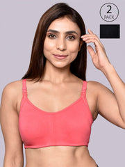 Pack of 2 Organic Cotton Antimicrobial Women Feeding Bra
