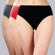 Comfortable High Rise Full Coverage Cotton Stretch Hipster Panty (Pack of 3) - Perfect Fit & Style