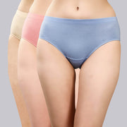 Comfortable High Rise Full Coverage Cotton Stretch Hipster Panty (Pack of 3) - Perfect Fit & Style
