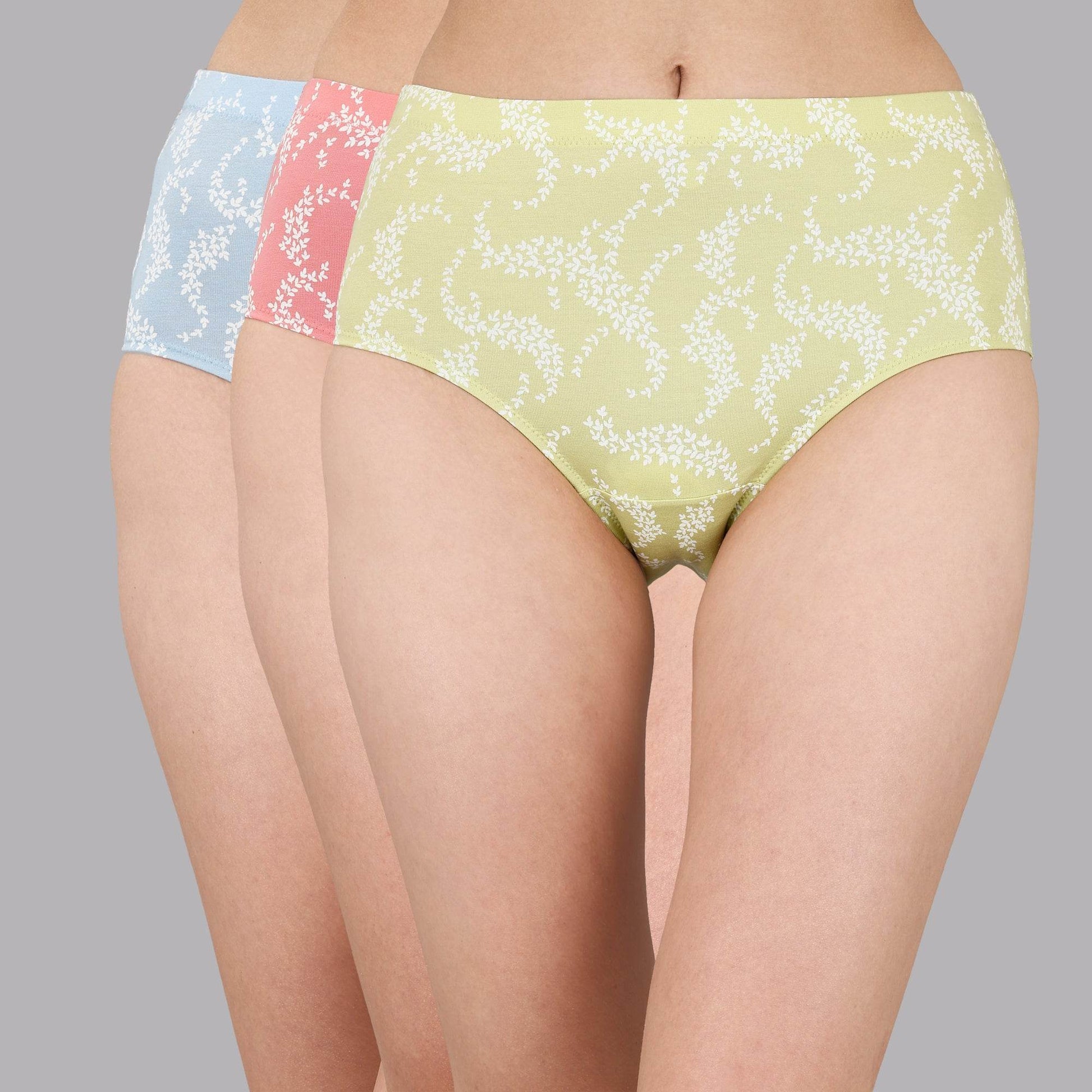 Luxurious High Waist Full Coverage Cotton Briefs - Pack of 3 - Ultimate Comfort & Style