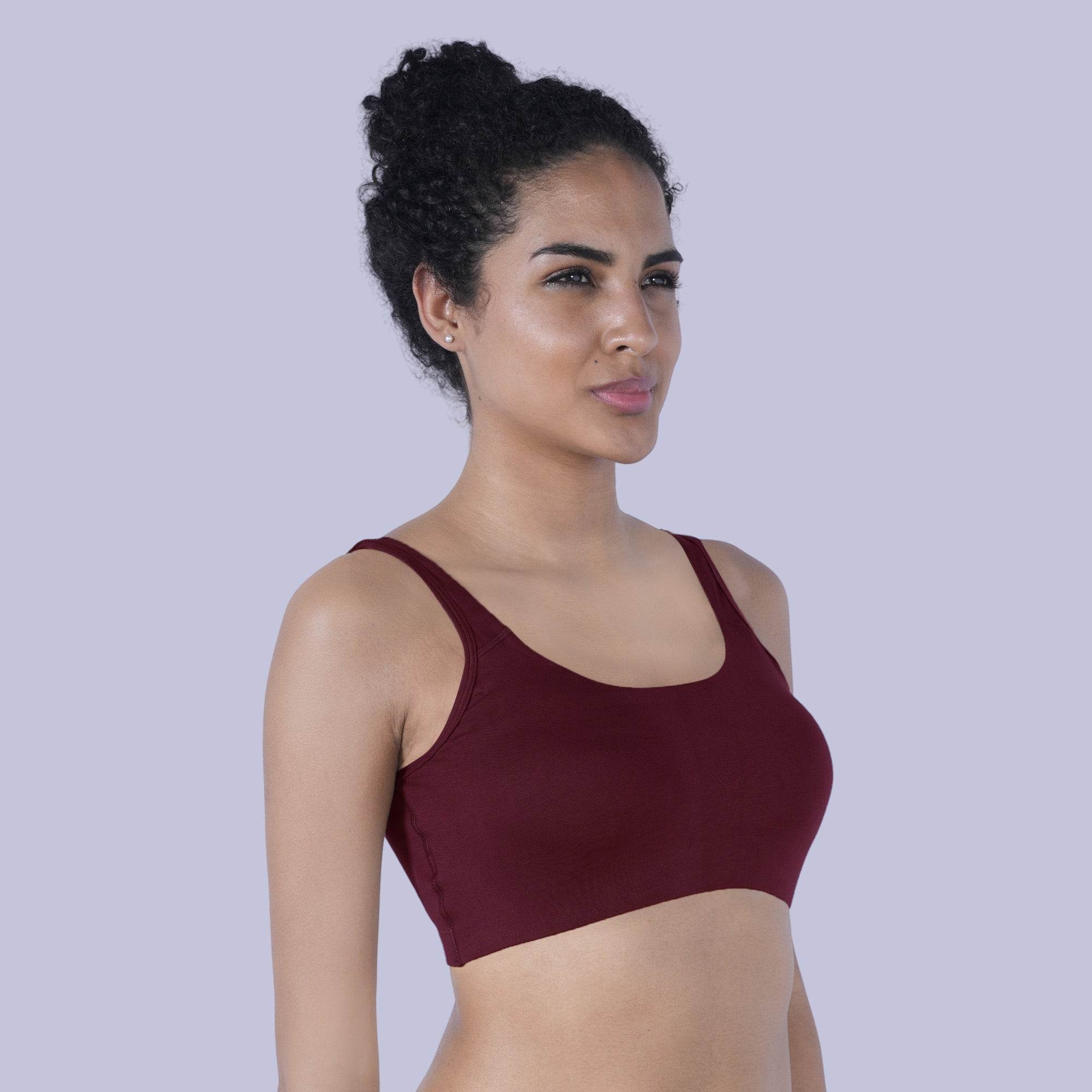 ComfortFit Non-Wired, Non-Padded Full Coverage Sports Bra - Low Impact Support for Everyday Wear