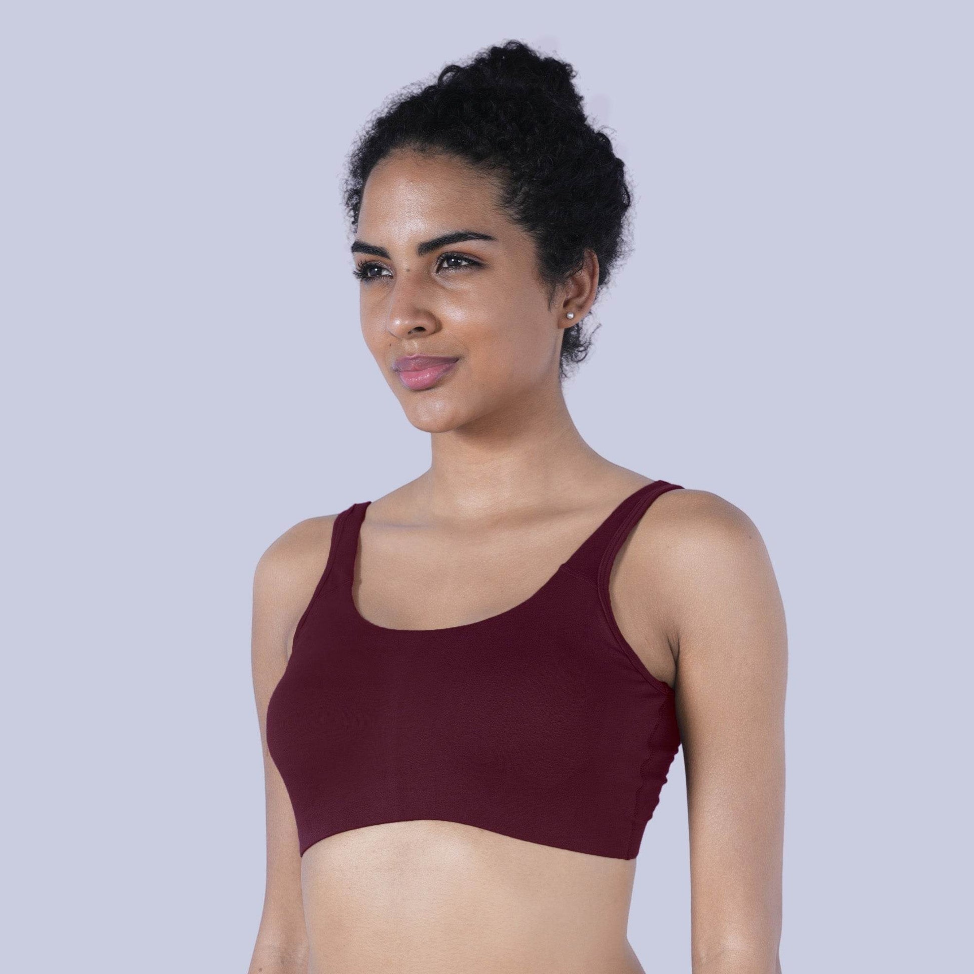 ComfortFit Non-Wired, Non-Padded Full Coverage Sports Bra - Low Impact Support for Everyday Wear