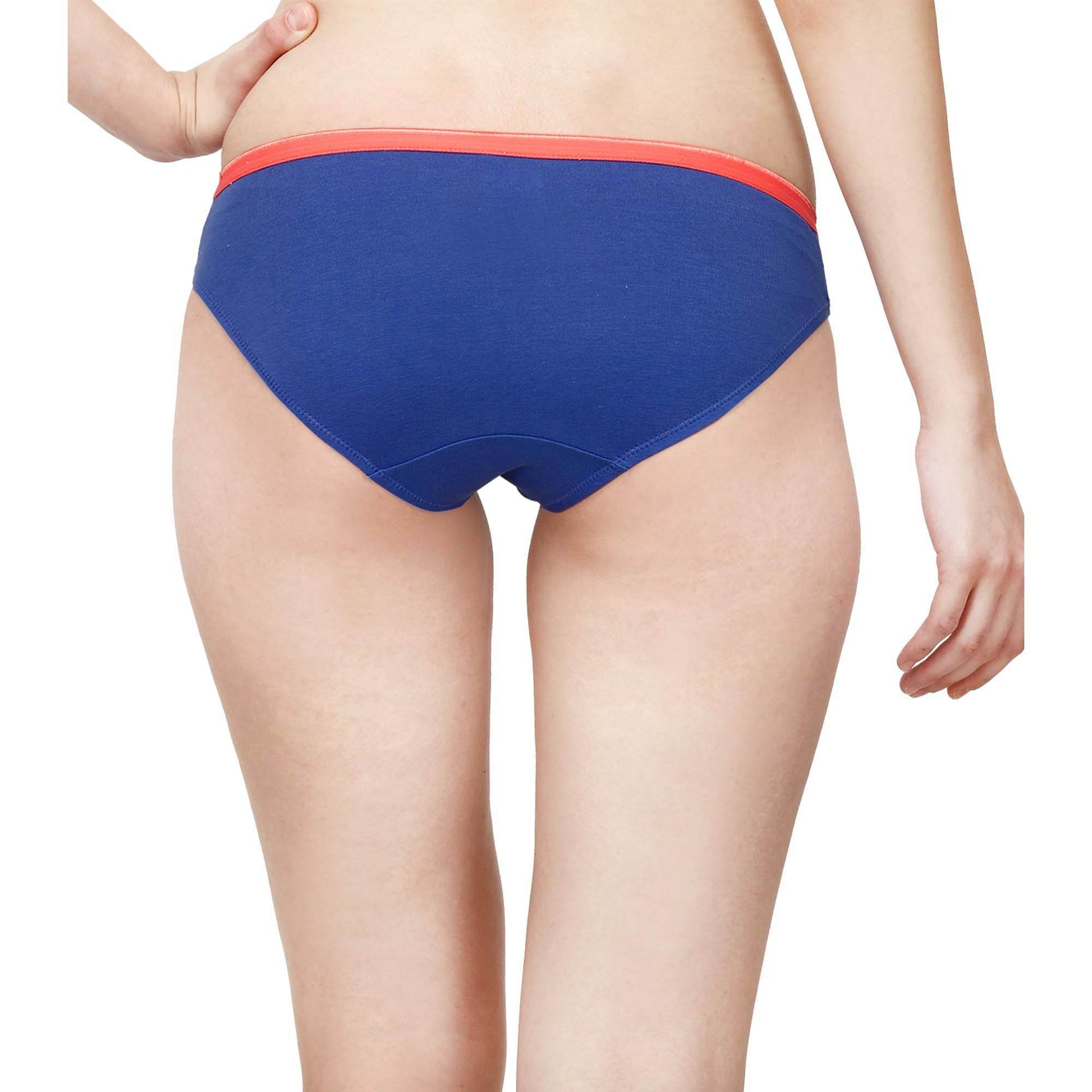 3-Pack Mid Rise Cotton Stretch Brief Panties - Solid & Printed Designs for Everyday Comfort