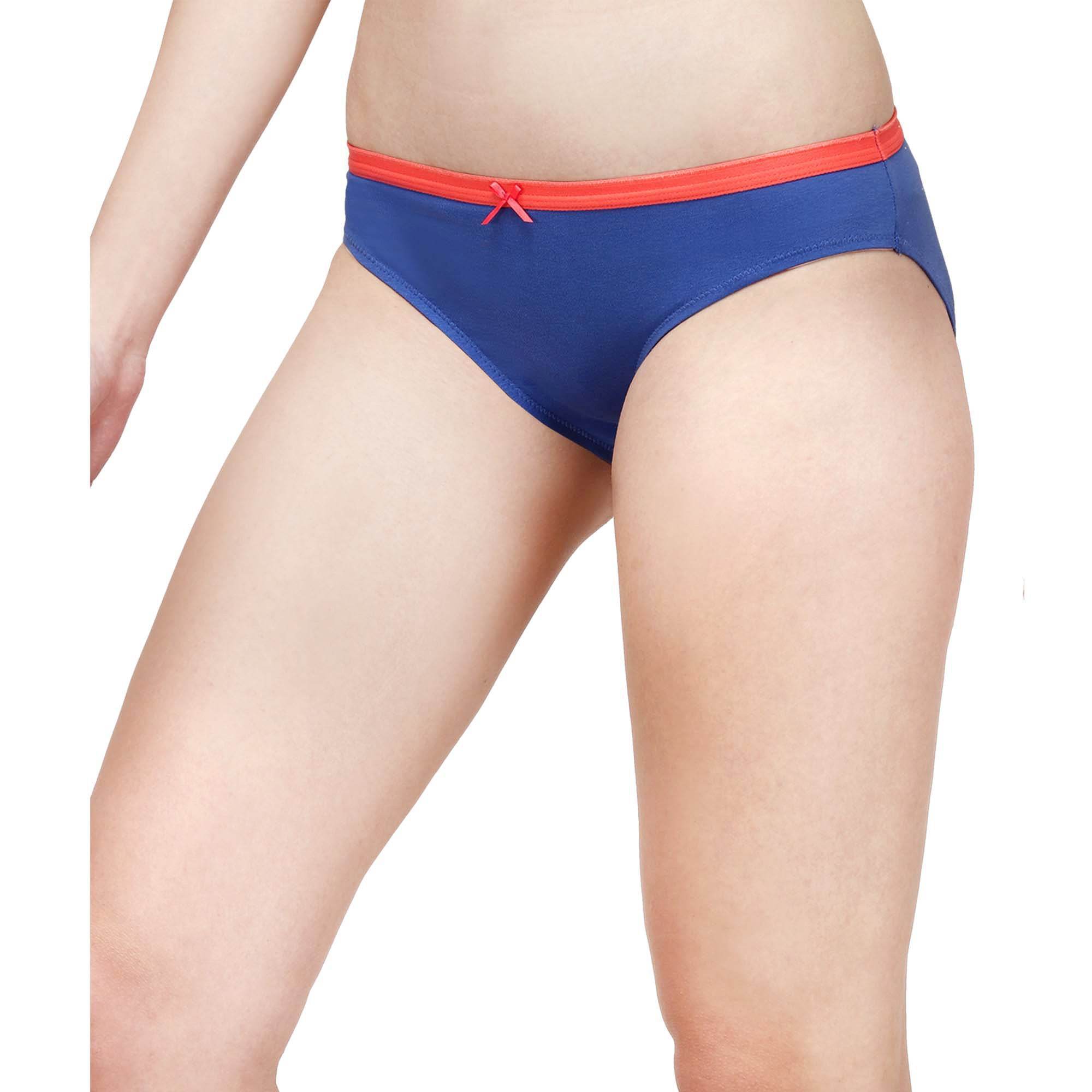 3-Pack Mid Rise Cotton Stretch Brief Panties - Solid & Printed Designs for Everyday Comfort