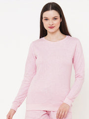 Inner Sense Women Pink Sweatshirt