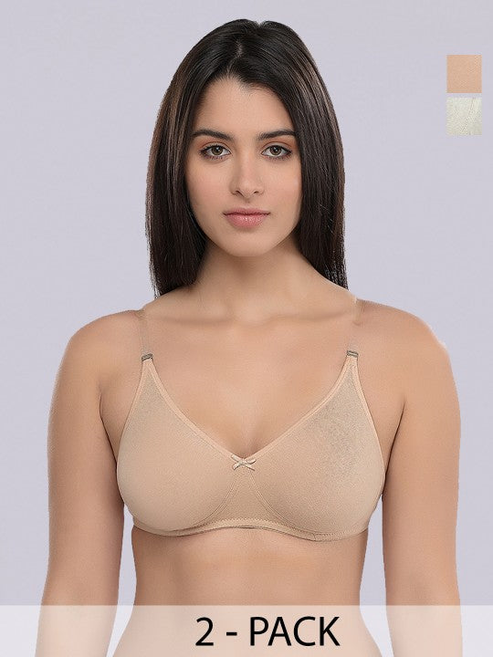 Inner Sense Pack of Non-Wired Non Padded T-shirt Bra ISB100
