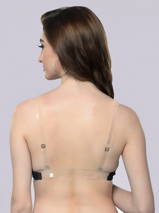 Inner Sense Black & White Set of 3 Solid T-shirt Bra ISB100-Black_Black_White