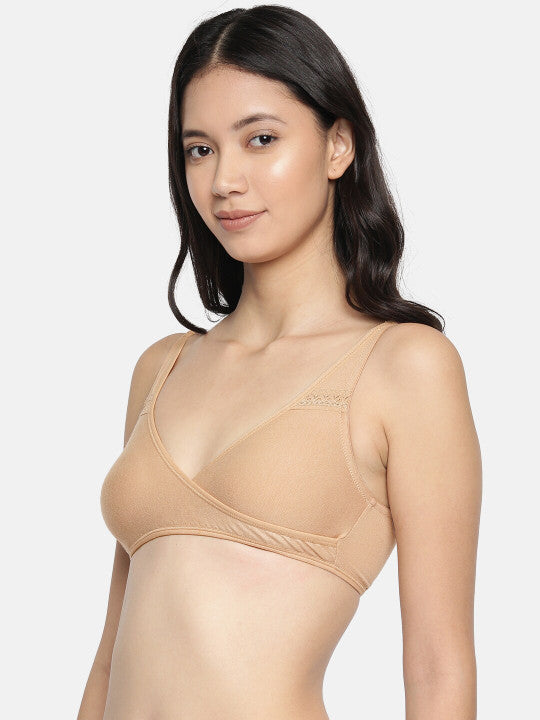 Inner Sense Pack of 3 Blue Printed Non-Wired Non Padded Maternity Bras