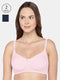 Pack of 2 Navy Blue & Pink Solid Antimicrobial Maternity Bra IMB005B_5E