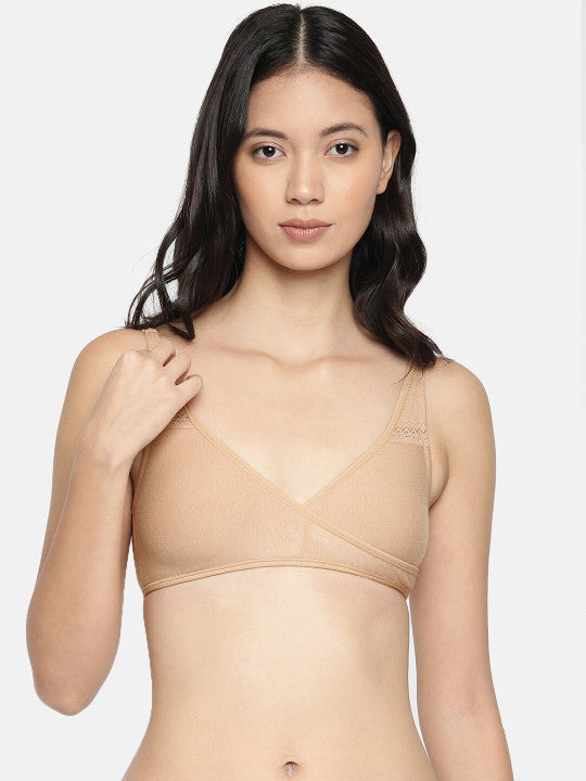 Inner Sense Pack of 3 Blue Printed Non-Wired Non Padded Maternity Bras