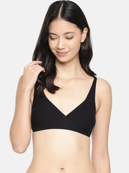 Inner Sense Blue & White Printed Set of 3 Non-Wired Non Padded Maternity Bra