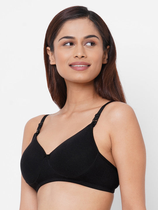 Inner Sense Organic Cotton Antimicrobial Padded Non-Wired Feeding Bra