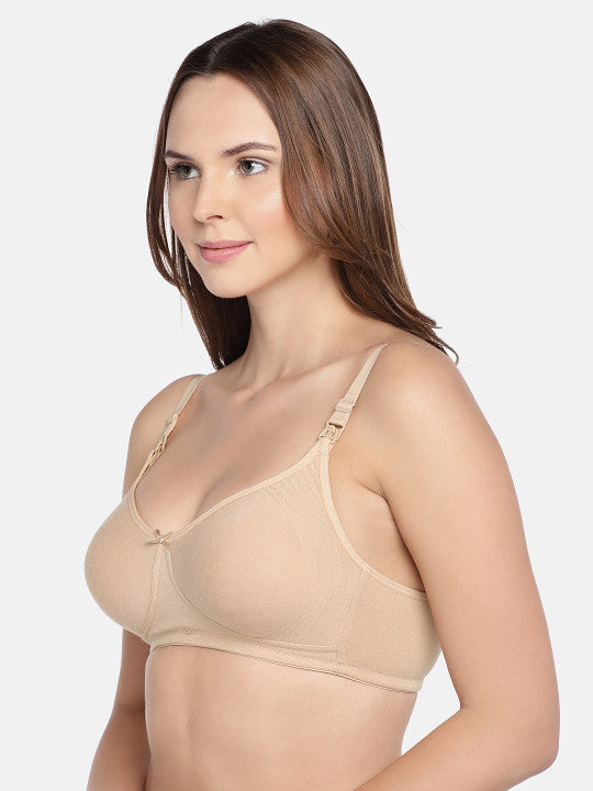 Inner Sense Pack of 2 Organic Cotton Antimicrobial Soft feeding Bras