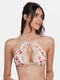 Inner Sense Peach-Coloured Printed Non-Wired Lightly Padded Sustainable Bralette Bra