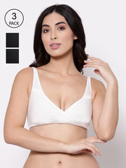 Pack Of 3 Organic Cotton Antimicrobial Padded Maternity Bra IMBC007G_7G_7E