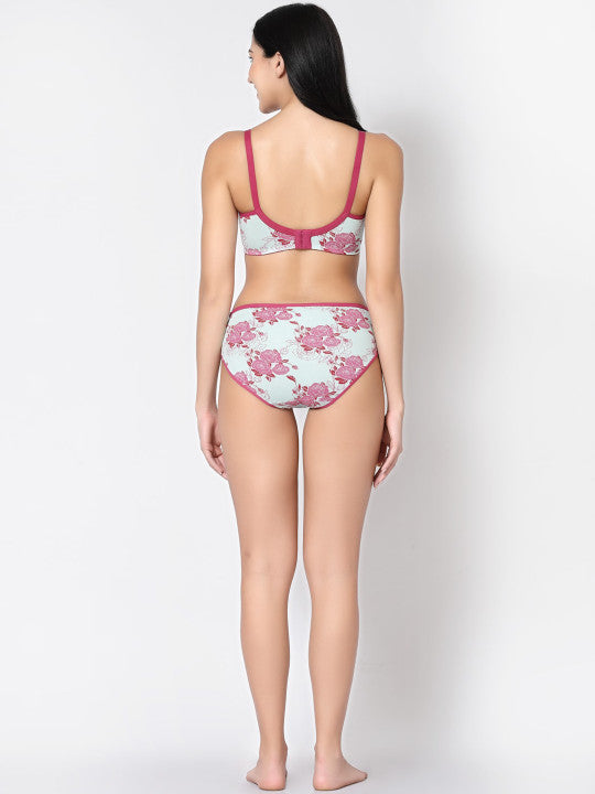 Inner Sense Printed Antimicrobial Lingerie Set
