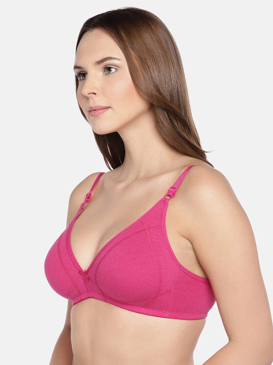 Inner Sense Pack Of 2 Fuchsia & White Beginners Bra