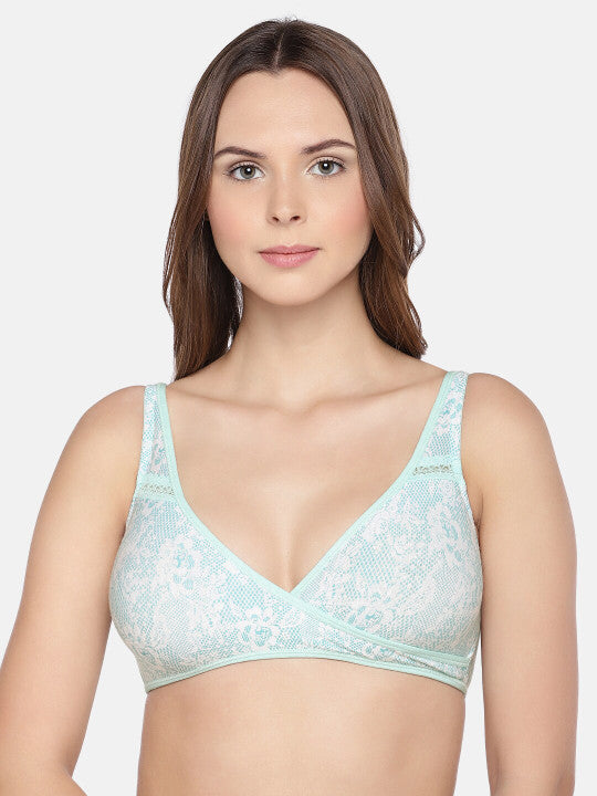 Inner Sense Pack of 3 Blue Printed Non-Wired Non Padded Maternity Bras