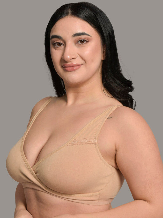 Plus Size Non-Wired Non Padded Anti-Odour & Anti-Microbial Maternity Bra