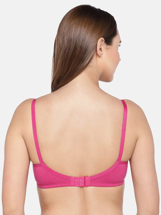 Inner Sense Pack Of 2 Fuchsia & White Beginners Bra